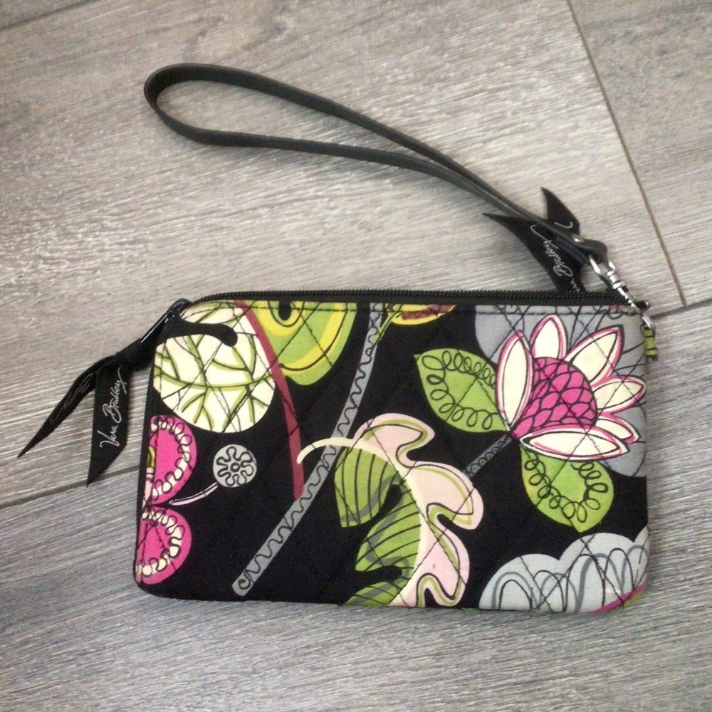 💐2/$25💐 Vera Bradley Zip Zip Wristlet Wallet Moon Blooms Print - Picture 2 of 5